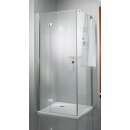 HSK Premium Classic Drehtür mit Seitenwand, 80cm, 100cm, alu silber matt