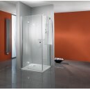 HSK Premium Classic Drehtür mit Seitenwand, 80cm, 100cm, alu silber matt