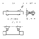 Tres Flat-Tres, Thermostat Brausebatterie, chrom