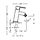 Tres Lex-Tres, Einhebel Bidetmischer, chrom