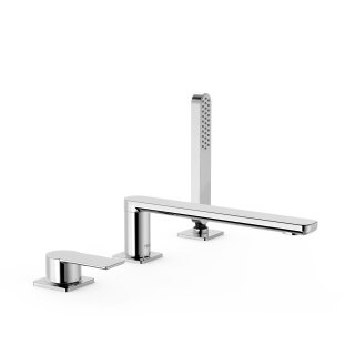 Tres Loft Colors, Einhebel Wannenrandbatterie 3 Loch, chrom