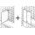 HSK K2 Badewannenaufsatz 1 festes Nebenteil + 1 bewegliches Element mit Seitenwand