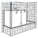 HSK Premium Softcube Badewannenaufsatz, 2-teilig mit...