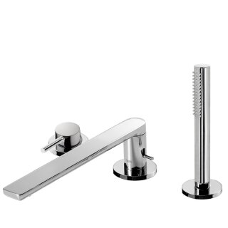 Tres Max-Tres, Einhebel Wannenrandbatterie 3 Loch, chrom