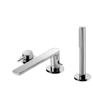 Tres Max-Tres, Einhebel Wannenrandbatterie 3 Loch, chrom