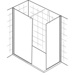 HSK Walk IN Premium 2 gerades Element + Seitenwand