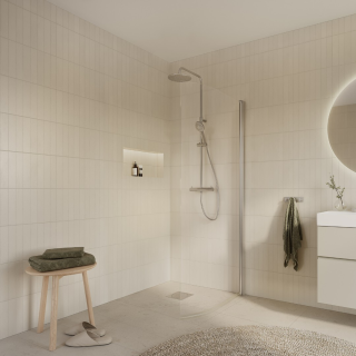 Euroshowers Wing - feste gebogene Seitenwand