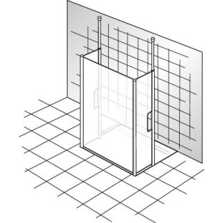 HSK Walk In Easy Comfort 2 Frontelement freistehend mit zwei Seitenteilen