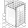 HSK Walk In K2 1 Glaselement mit Seitenteil, Sondermass bis 100,0cm, bis 50cm, chrom