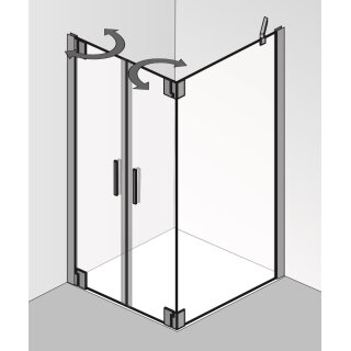 HSK K2P Pendeltür + Seitenwand
