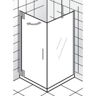 HSK K2P Drehtür + Seitenwand