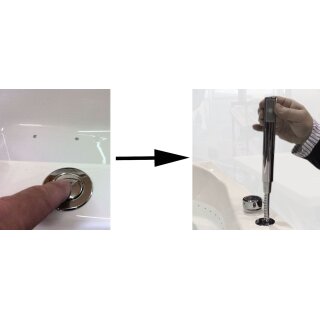 Komplett versenkbare Handbrause