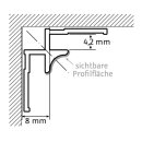 HSK Eckprofil innen 23×23mm, Höhe 2550mm...