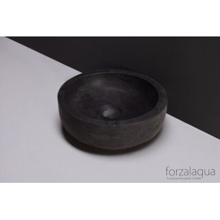 Forzalaqua Stein Waschbecken, VERONA XS BLUE STONE MATT GESCHLIFFEN Ø30X10CM
