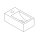 Forzalaqua Stein Waschbecken, VENETIA XS BLUESTONE GEMEISSELT 29X16X10CM 1XØ36MM, L