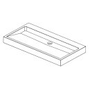 Forzalaqua Stein Waschbecken, PALERMO BLUESTONE GEMEISSELT 100,5X51,5X9CM 0XØ36MM