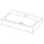 Forzalaqua Stein Waschbecken, TARANTO BLUESTONE GEMEISSELT 50X30X8CM 1XØ36MM