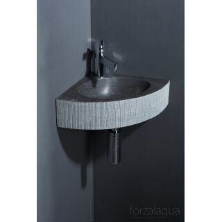Forzalaqua Stein Waschbecken, 30X30X10CM, TURINO BLUESTONE GEMEISSELT