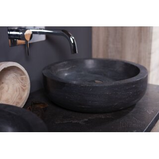 Forzalaqua Stein Waschbecken, VERONA BLUESTONE MATT GESCHLIFFEN Ø40X12CM