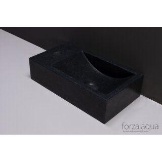 Forzalaqua Stein Waschbecken, VENETIA GRANIT MATT GESCHLIFFEN 40X22X10CM, L