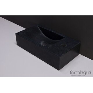 Forzalaqua Stein Waschbecken, VENETIA GRANIT MATT GESCHLIFFEN 40X22X10CM, R