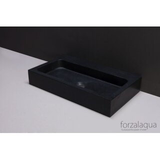 Forzalaqua Stein Waschbecken, TARANTO GRANIT MATT GESCHLIFFEN 50X30X8CM