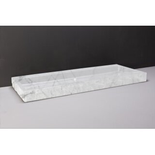 Forzalaqua Stein Waschbecken, PALERMO CARRARA POLIERT&GESPITZT 100,5X51,5X9CM