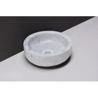 Forzalaqua Stein Waschbecken, VERONA XS CARRARA POLIERT Ø30X10CM