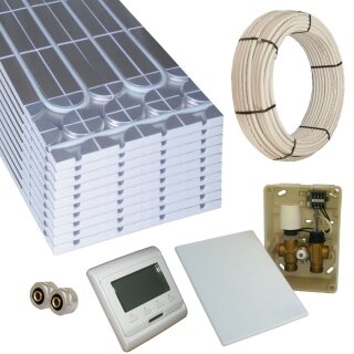 Warmwasser Fußbodenheizung HoWaTech DRY 5-10m² Paket E-Regelbox Digital