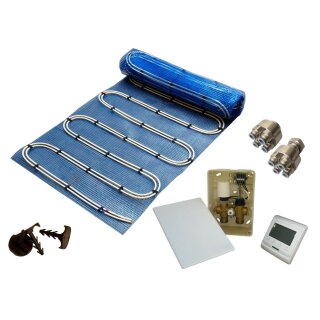 Warmwasser Fußbodenheizung HoWaTech Duo, 2,5-20,0m² Paket E-Regelbox Digital
