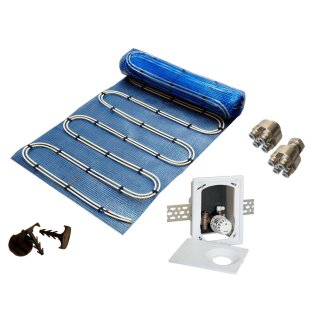 Warmwasser Fußbodenheizung HoWaTech Duo, 2,5-20,0m² Paket Multibox RTL