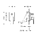 Tres Cuadro-Tres, Unterputz-Einhandmischer (2-Wege), chrom