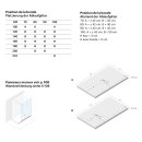 Doccia Duschwanne Liso Enmarcado Frontal 100x140cm