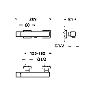 Tres Cuadro-Tres, Einhebel Brausemischer, chrom