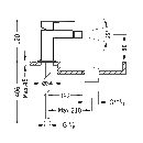 Tres Cuadro-Tres, Einhebel Bidetmischer, chrom