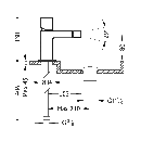 Tres Cuadro-Tres, Einhebel Bidetmischer, chrom