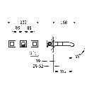 Tres Cuadro-Tres, Zweigriff UP Waschtischmischer, chrom