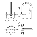 Tres Cuadro-Tres, Zweigriff-Standarmatur, chrom