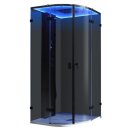 Dampfdusche Deluxe Edition AWT LD110F15, 90x90cm, schwarz
