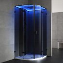 Dampfdusche Deluxe Edition AWT LD110F15, 90x90cm, schwarz