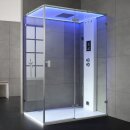 Dampfdusche Stone Edition AWT LD111F15, 150x90cm, weiß matt, Rechtssausführung
