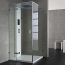 Dampfdusche Stone Edition AWT LD108F15, 90x90cm, weiß glänzend, Linksausführung