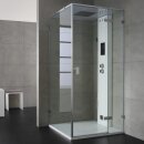 Dampfdusche Stone Edition AWT LD106F15, 100x100cm, weiß matt, Rechtssausführung