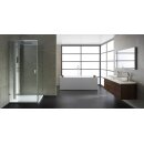 Dampfdusche Stone Edition AWT LD106F15, 100x100cm, weiß matt, Linksausführung