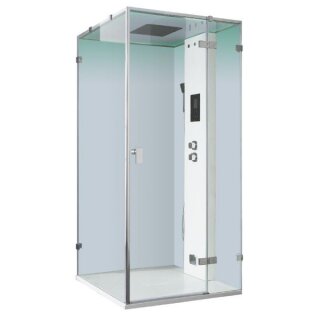 Dampfdusche Stone Edition AWT LD108F15, 90x90cm, weiß matt, Rechtssausführung
