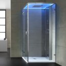 Dampfdusche Deluxe Edition AWT LD108F15, 90x90cm, silber,...