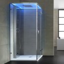 Dampfdusche Deluxe Edition AWT LD108F15, 90x90cm, silber,...