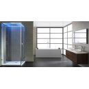 Dampfdusche Deluxe Edition AWT LD108F15, 90x90cm, silber, Linksausführung