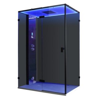 Dampfdusche Deluxe Edition AWT LD111F15, 150x90cm, schwarz, Linksausführung