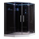 EAGO Dampfdusche DZ995F12 mit Duschtasse schwarz 150x150